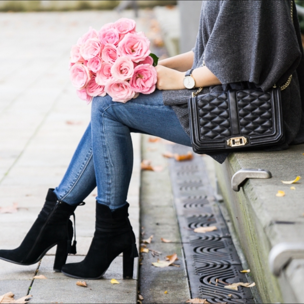 Rebecca Minkoff Quilted Love Crossbody Black